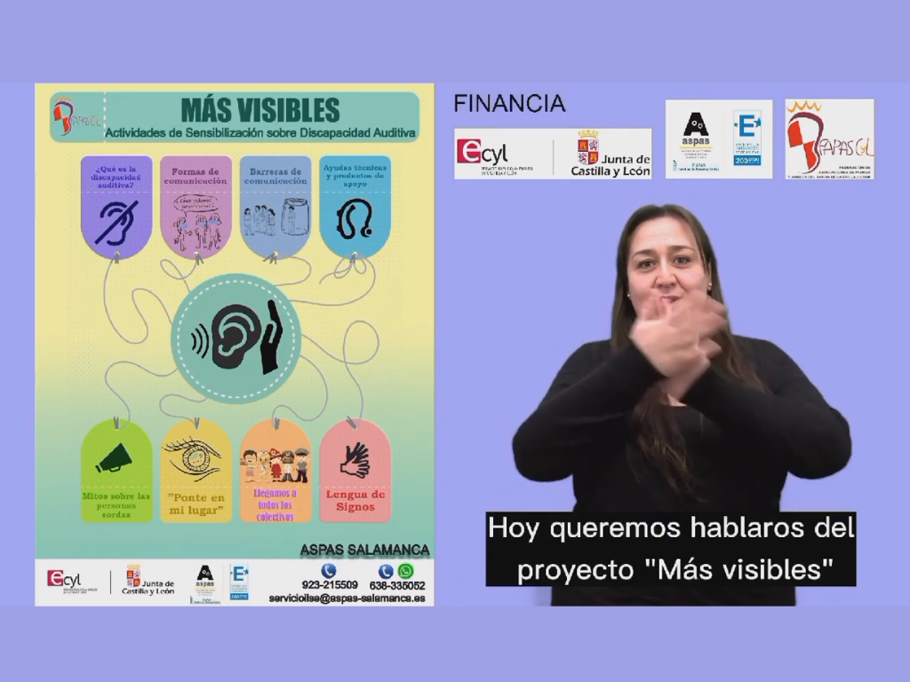 ASPAS Salamanca sensibiliza sobre la discapacidad auditiva a través del programa MÁS VISIBLES